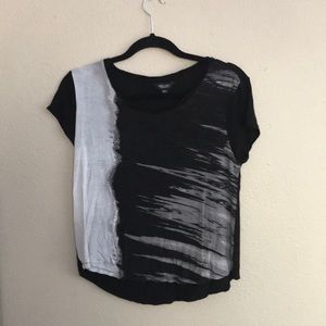 A tie-died short sleeved shirt